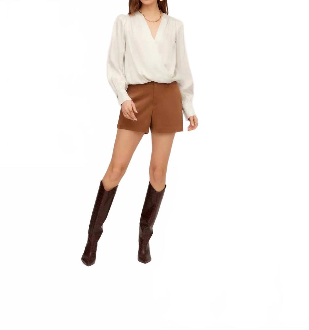 NEW FIFTEEN TWENTY ines drape front top in off white